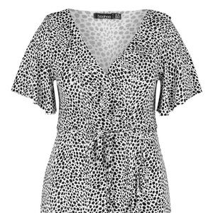 Dalmatian print Ruffle Dress